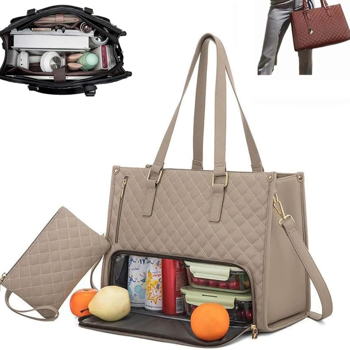 Tote Bag Lunch Bag Combo